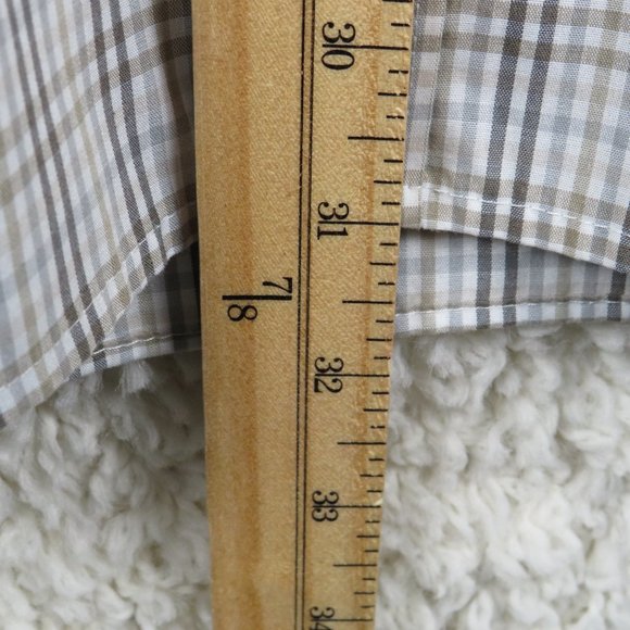 Van Heusen* Men's Short Sleeve Button Down Curved Hem Chest Pocket Shirt~Size XL - Picture 9 of 13